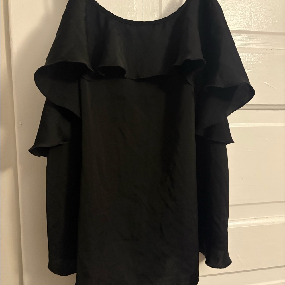 Victoria's Secret Black Ruffle Tank Top